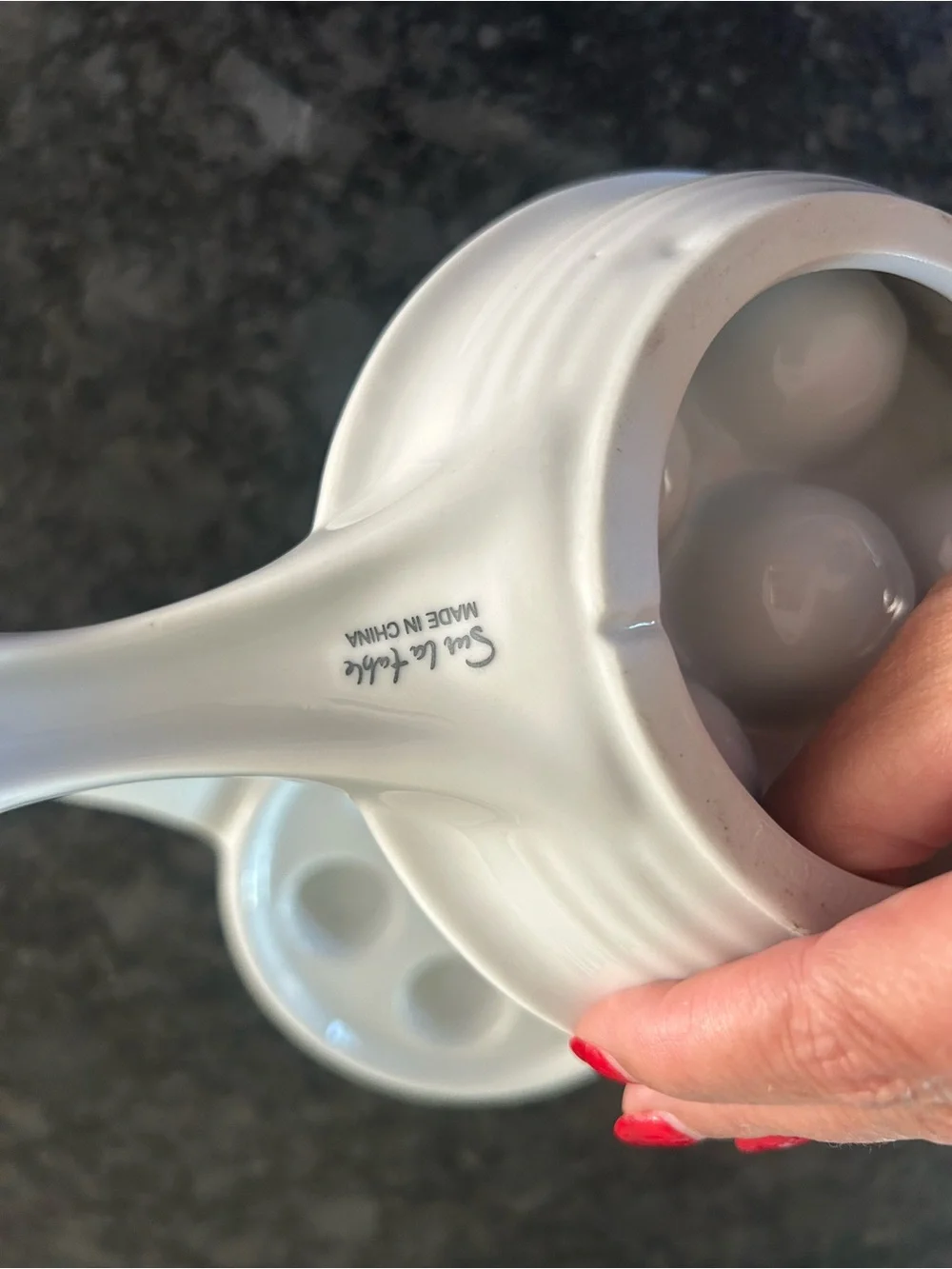 White Ceramic Escargot Baking Dishes - Set of 2